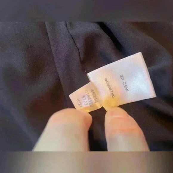 Garnet Hill Navy Blue Wool Blend Stretch Knit Blazer Jacket Women’s Size 14 - Picture 8 of 12